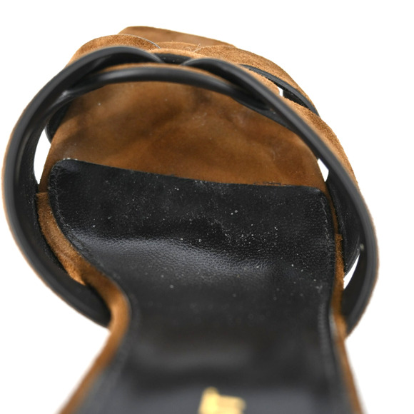 Saint Laurent Brown Suede Tribute Mules Size 36 - Picture 11 of 12